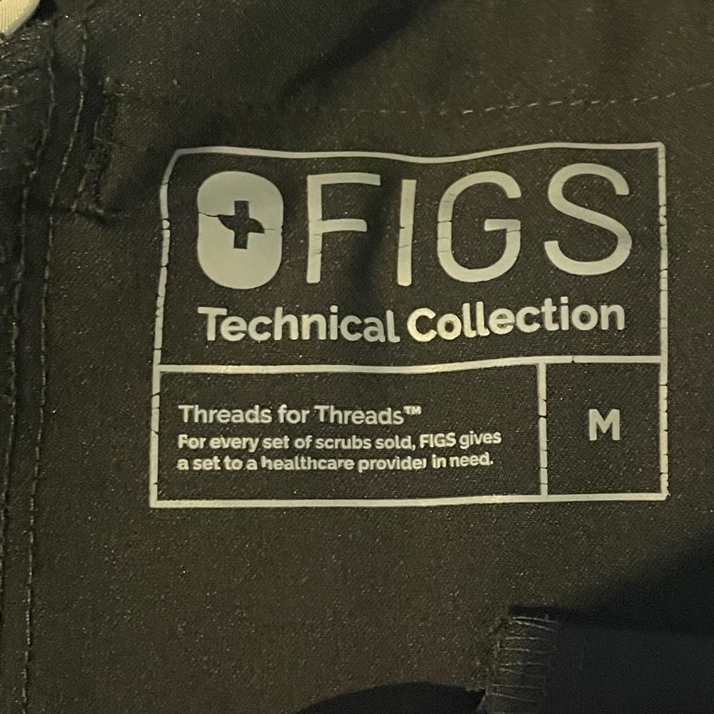 Mens Figs Scrub Pants M Black